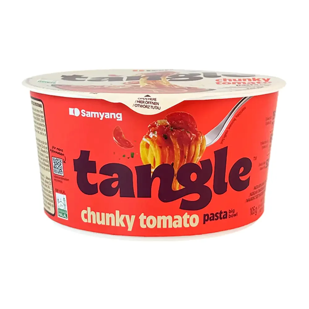 Sopa instantánea tangle estilo linguine sabor a tomate, ajo y cebolla sin picante 105g / 001045