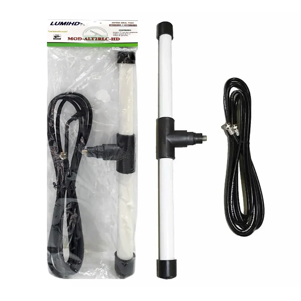 Antena hd con cable coaxial 3m lumihd alt2rlc-hd