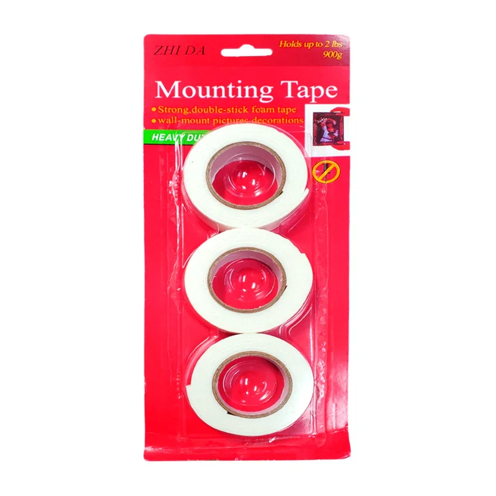 Paquete con 3 cintas doble cara, color blanco, para montaje, 1.7 cm de ancho / mounting tape / tl35503