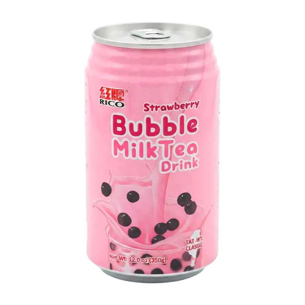 Bebida coreana en lata bubble tea drink con sabor a fresa de 350ml