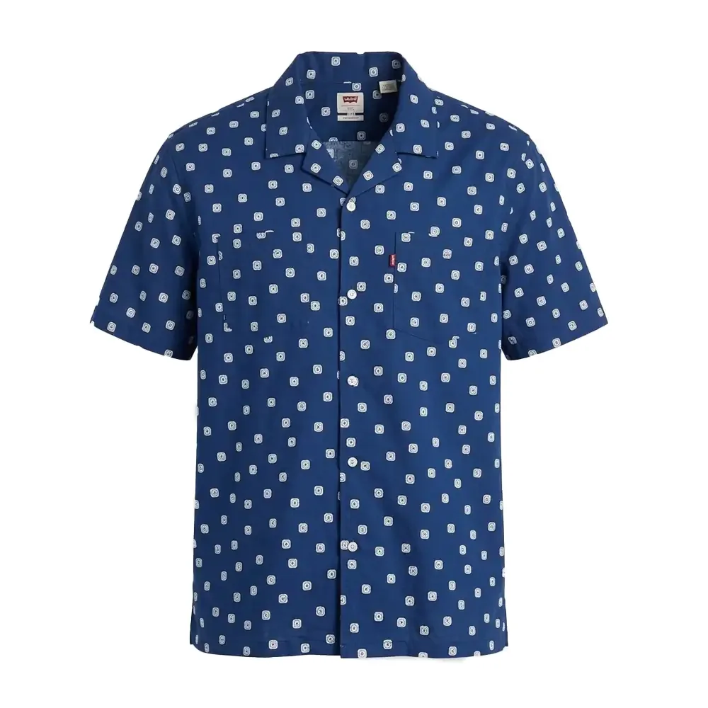 Camisa levis original casual manga corta con estampado de mini cuadros, variedad