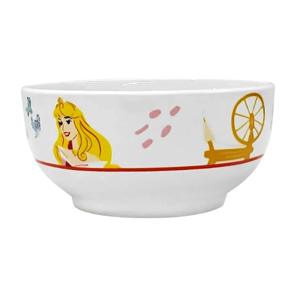 Vajilla coleccionable de porcelana individual con 3 piezas, tazón de 13.9 cm, plato de 23.4cm y taza de 330ml con diseño de las princesas de Disney / 2415-4130