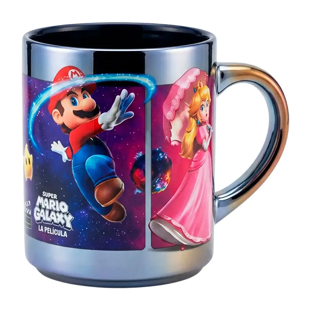 Taza jumbo de cerámica con capacidad de 820ml y diseño de mario galaxy