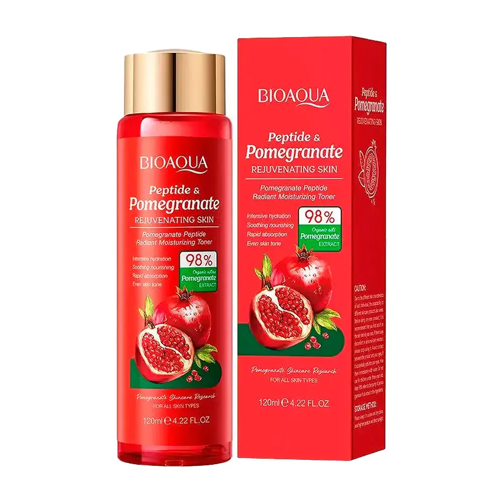 Loción facial rejuvenecedora y humectante con extracto de granada + péptidos