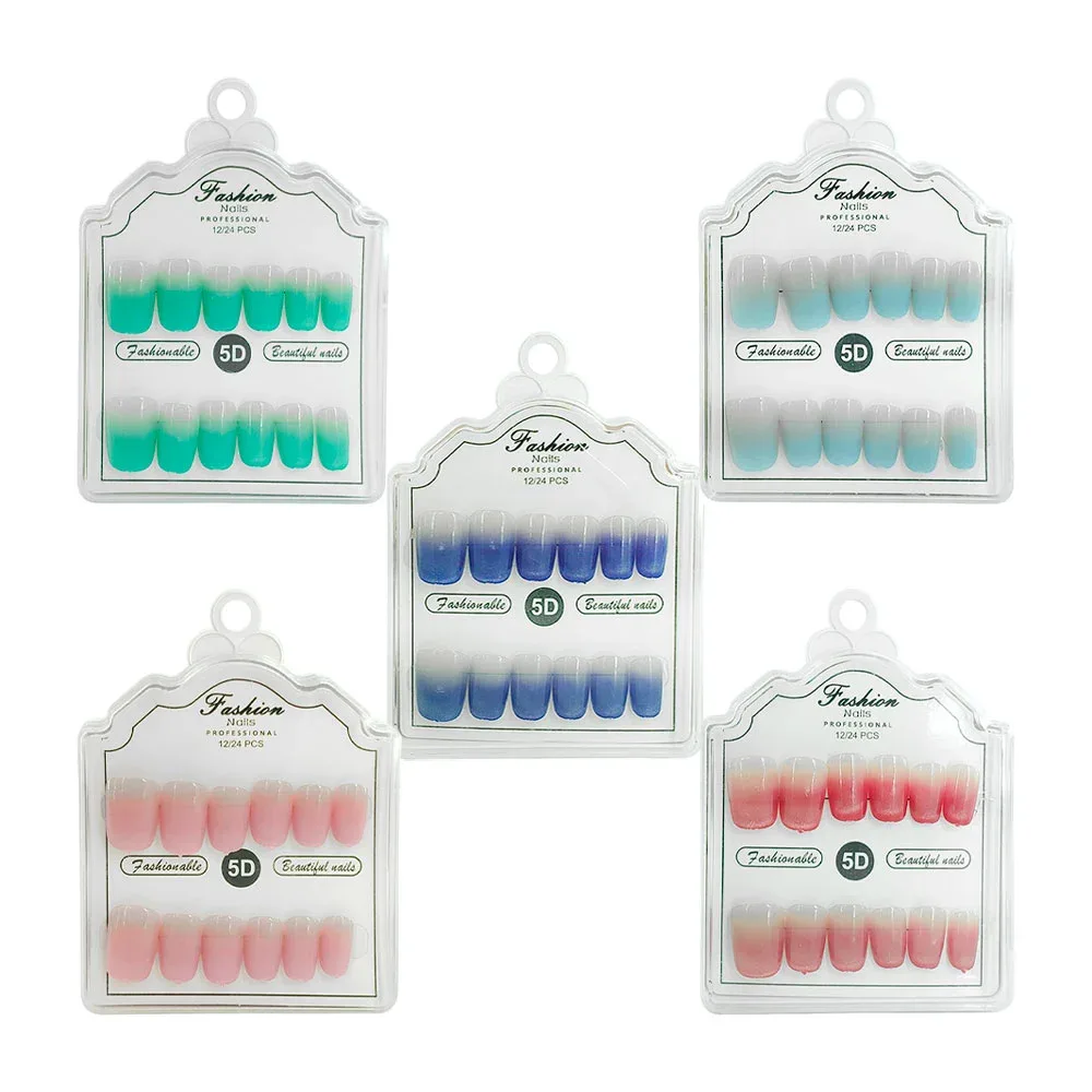 1pz uñas press on con diseño de ojo de gato + accesorios, variedad de colores