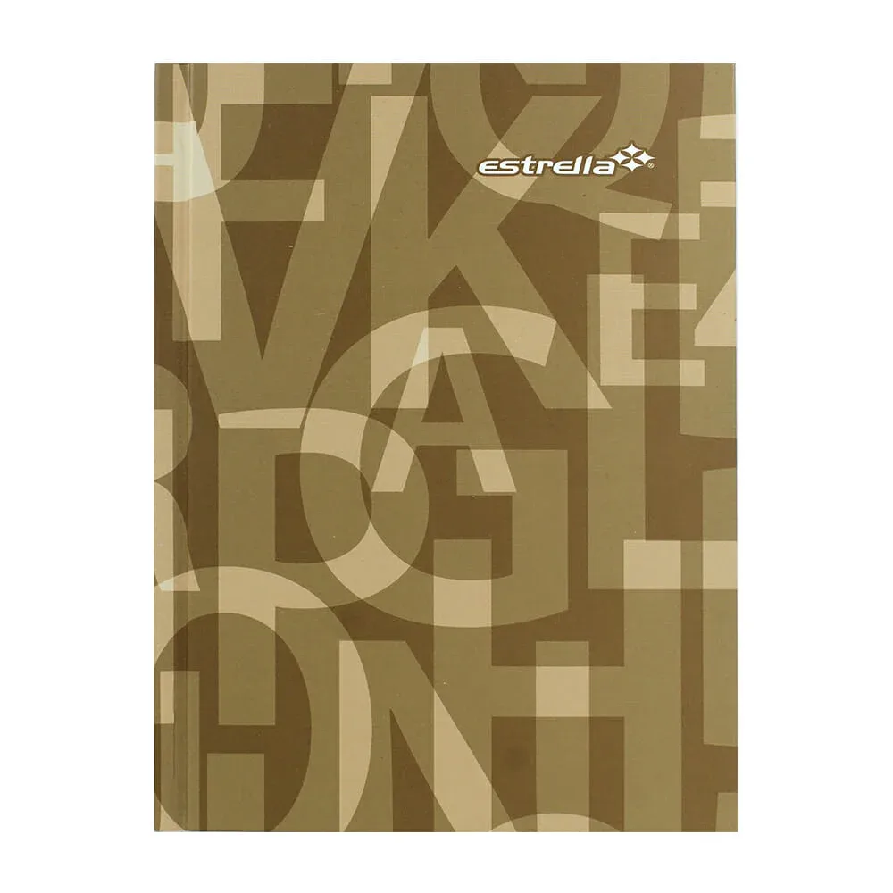 Cuaderno libreta estrella de pasta dura con 96 hojas papel bond en raya con separador tipo índice abecedario 16x21.6cm, variedad de colores / 002104