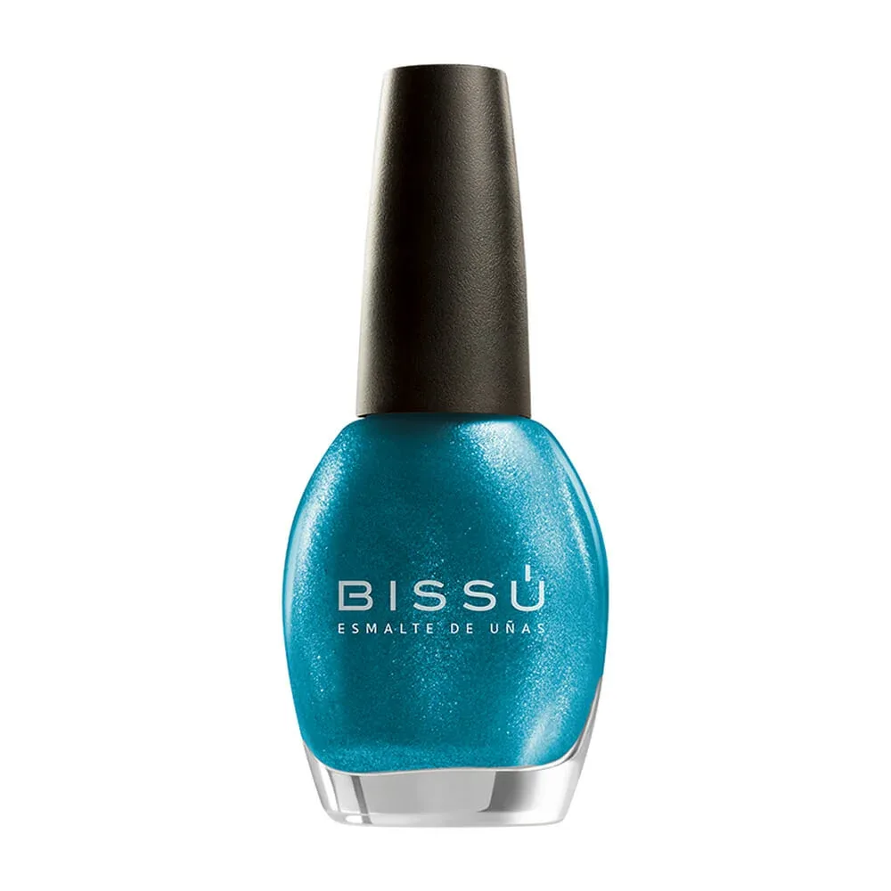 1pza Esmalte bissú para uñas, tono 253 metal mate azul 15ml / b005435