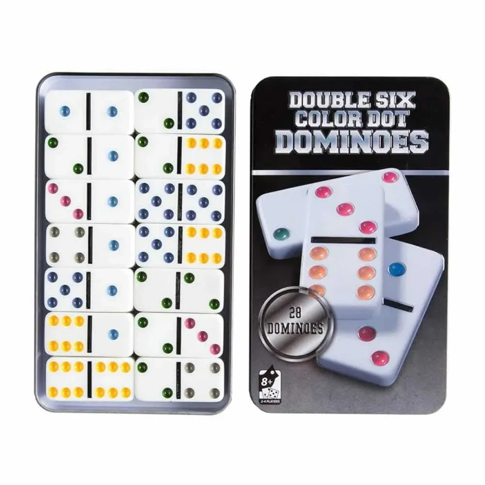 Estuche metálico con dominó double six de 28 piezas / do-5008 / sp44547 / 11068