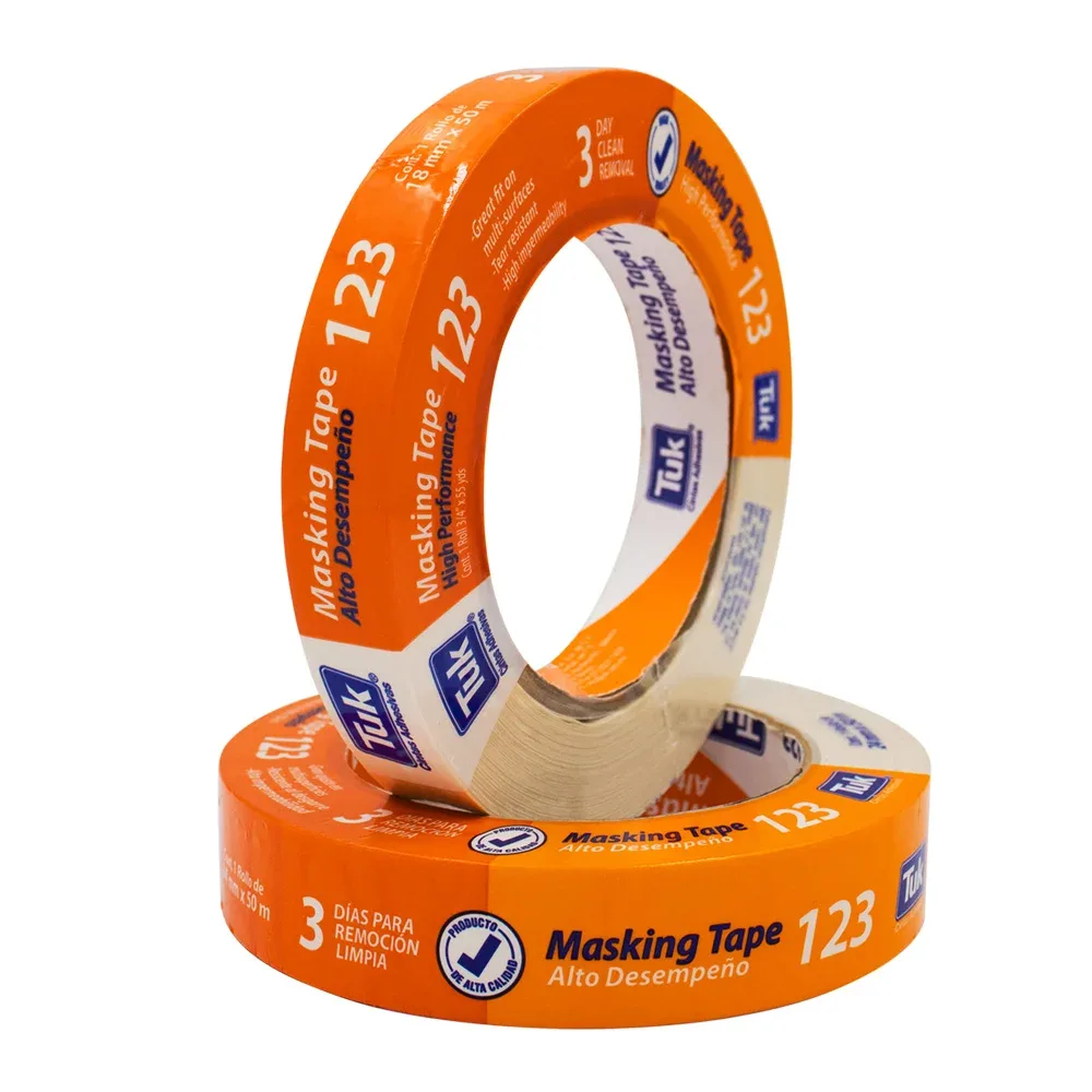 1pza Cinta adhesiva tuk masking tape de alto desempeño con 50m y 1.8cm de ancho / 123 / 102300
