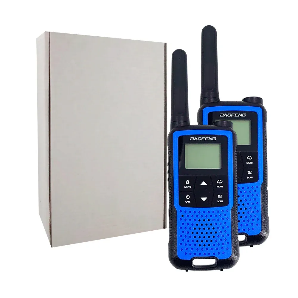 Par de radios walkie talkies recargables con pantalla digital + auriculares y cargador, variedad de colores / baofeng / wc042