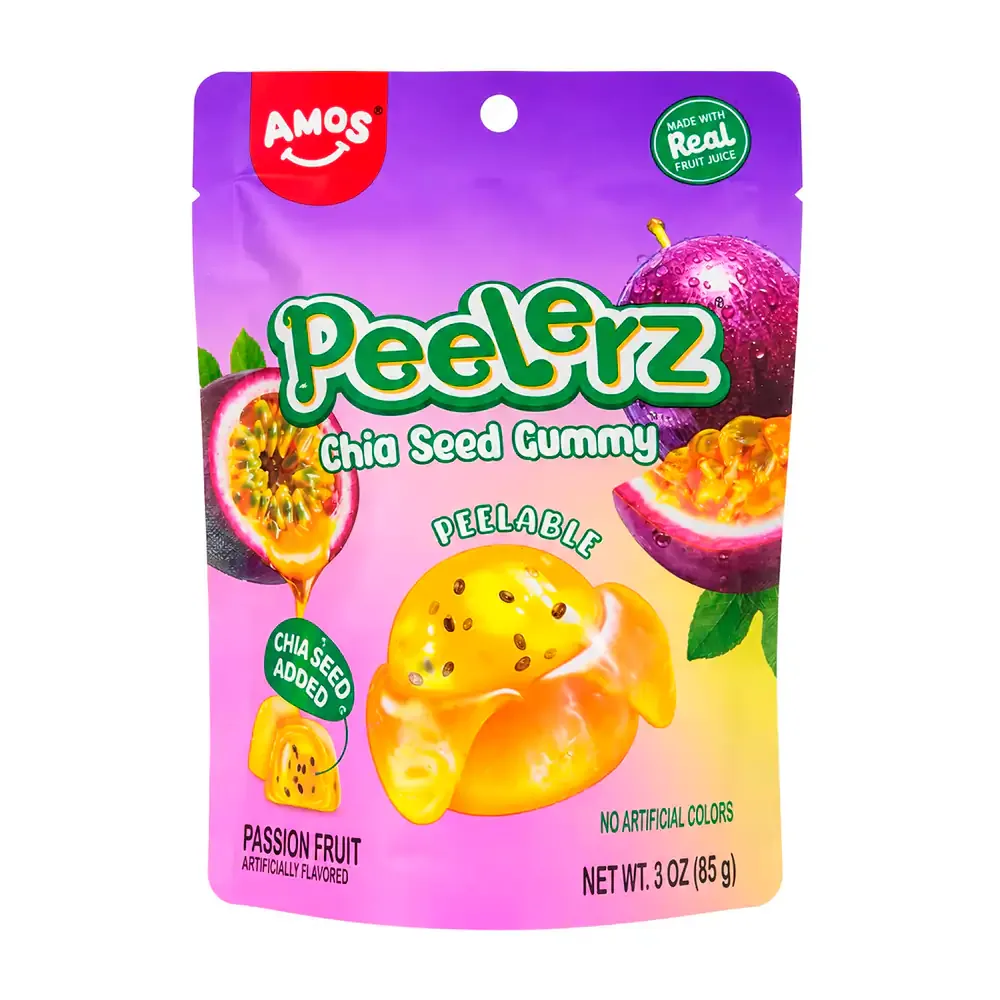 Bolsa con gomitas peelerz pelables con sabor a maracuya, 85g
