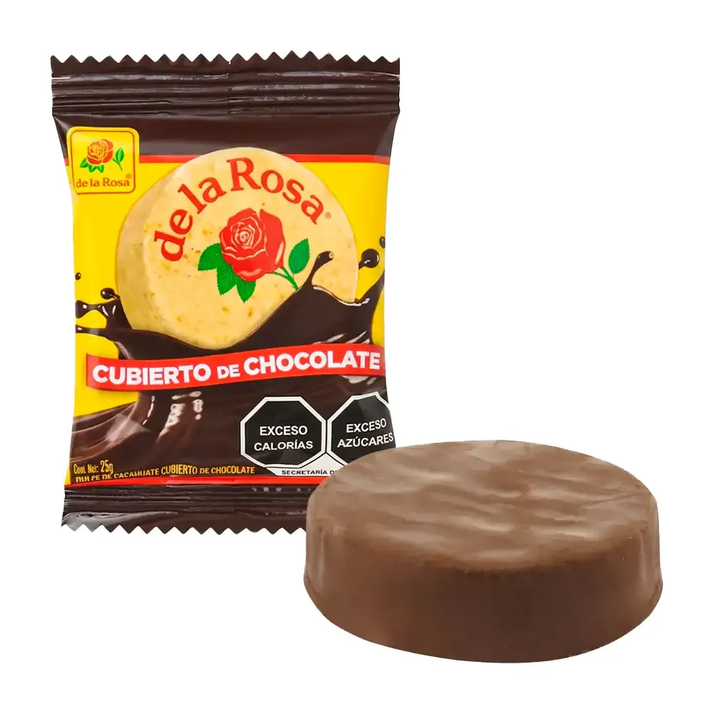 1pz Mazapán de la rosa cubierto de chocolate 22g / 007818