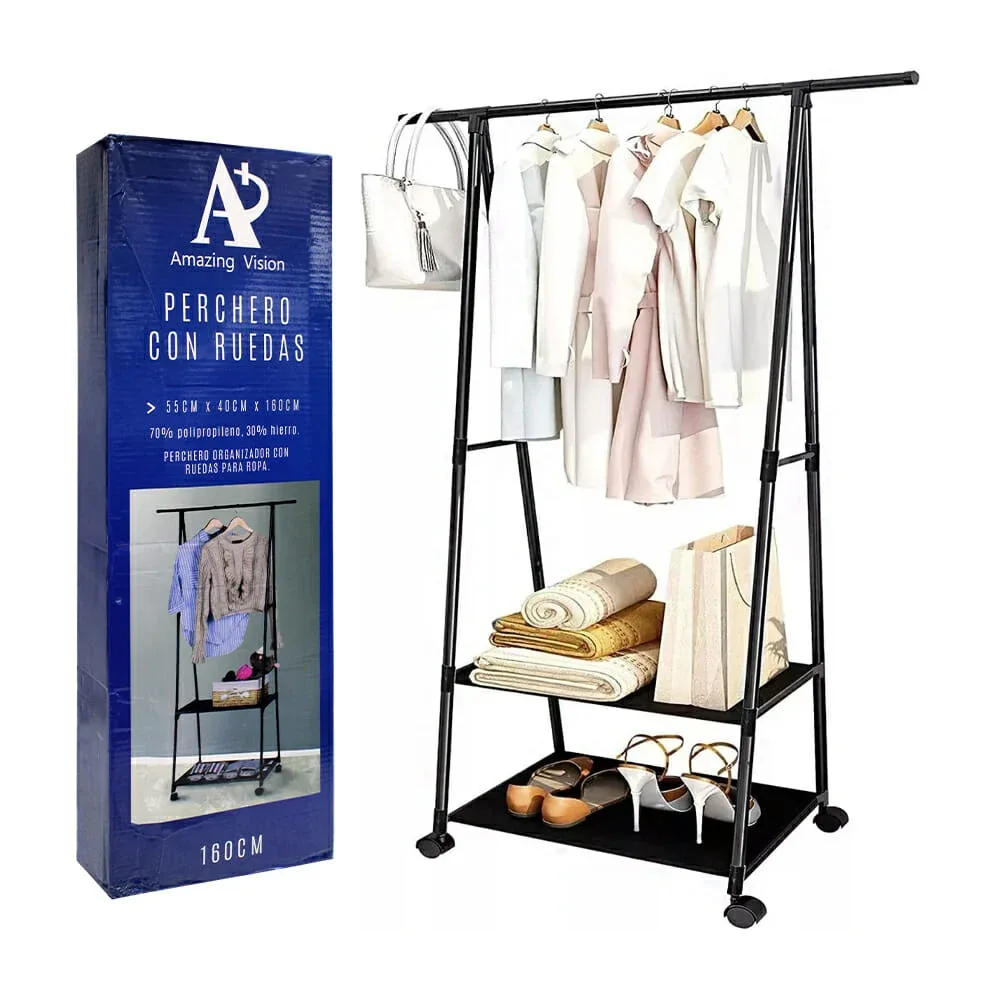 Perchero con ruedas amazing 160cm x 55cm x 40xm