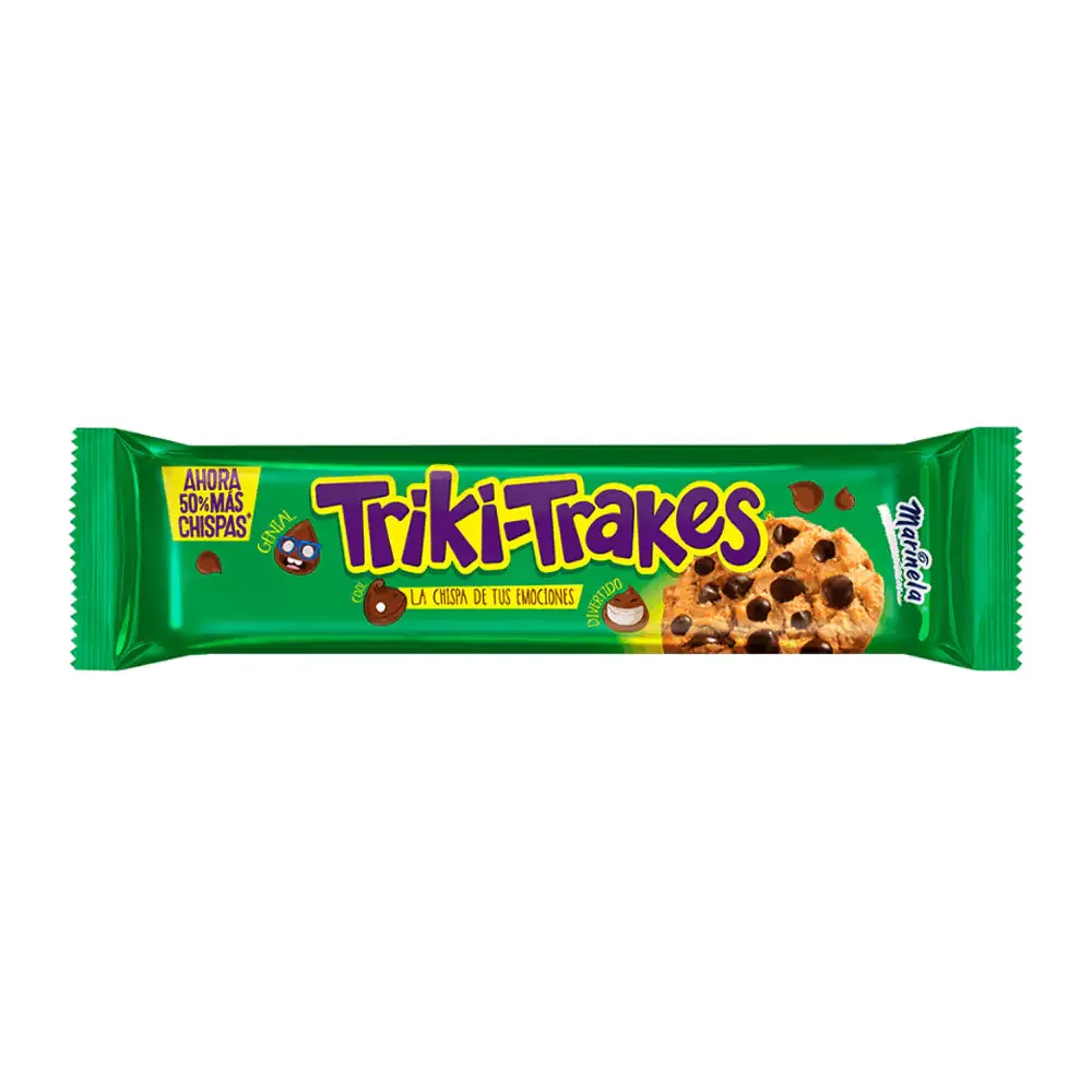 1pza paquete de galletas triki-trakes marinela con chispas de chocolate, 85g / trikis85