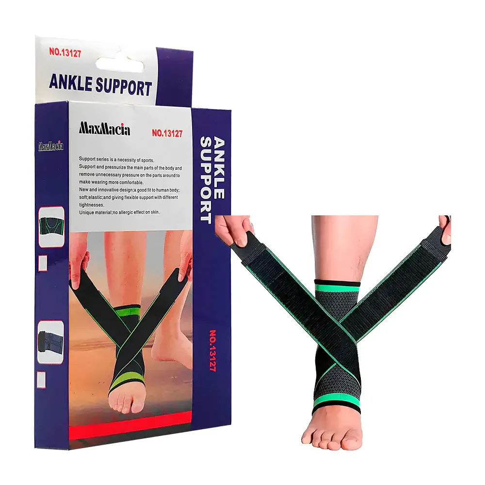 Tobillera de compresión ajustable con bandas de velcro / ankle support / 13127