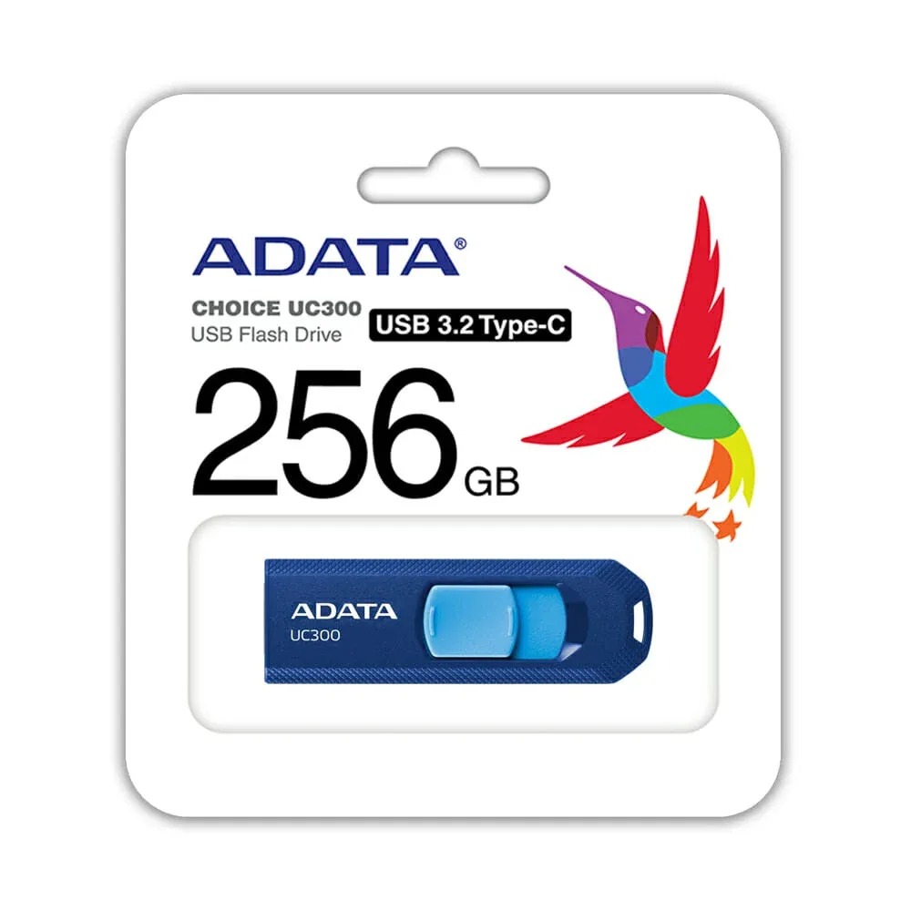 Memoria usb 3.2 type-c flash drive adata choice uc300 256gb color azul / 11720042