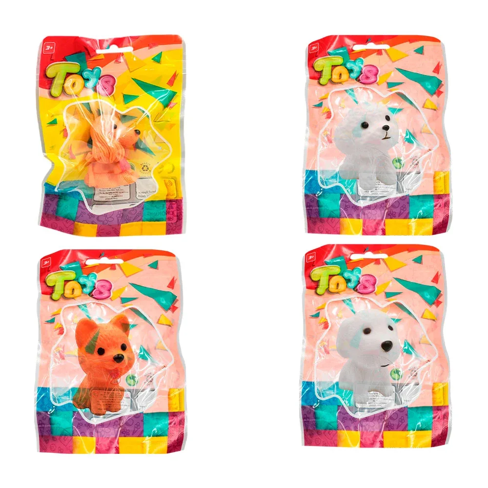 1pz perrito chillón squeeze antiestrés 7cm, variedad de modelos / 319-30