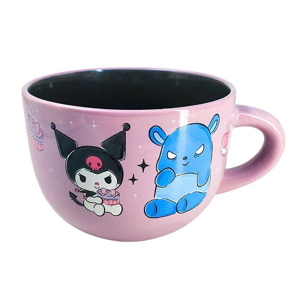 Taza jumbo de porcelana con capacidad 820ml + diseño de kuromi