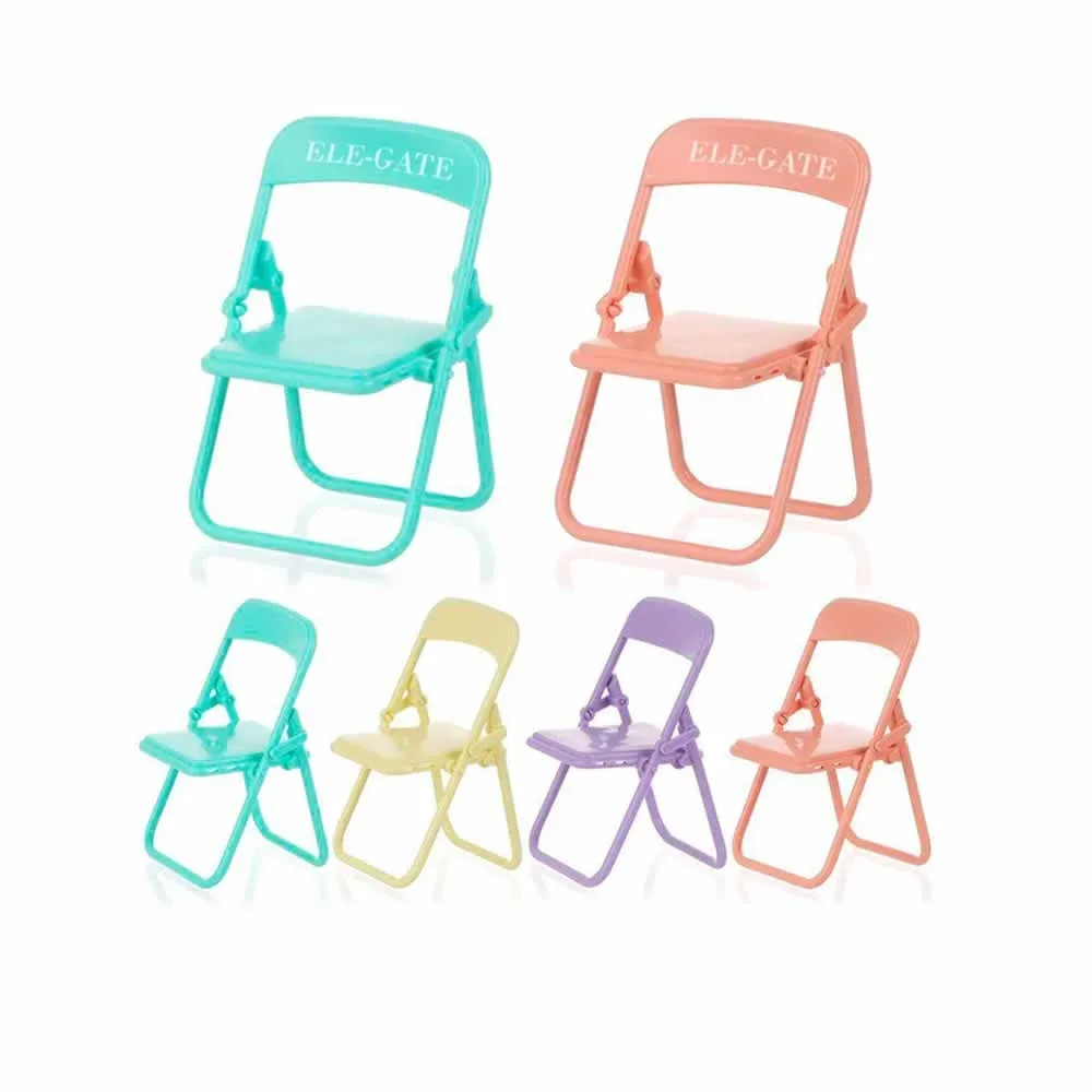 1pza Soporte de plástico en forma de silla para celular, variedad de colores / hold.65