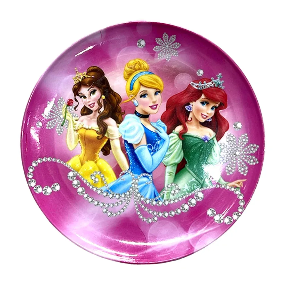 1pza Plato infantil redondo extendido con diseño de personajes disney, variedad de modelos / 248265