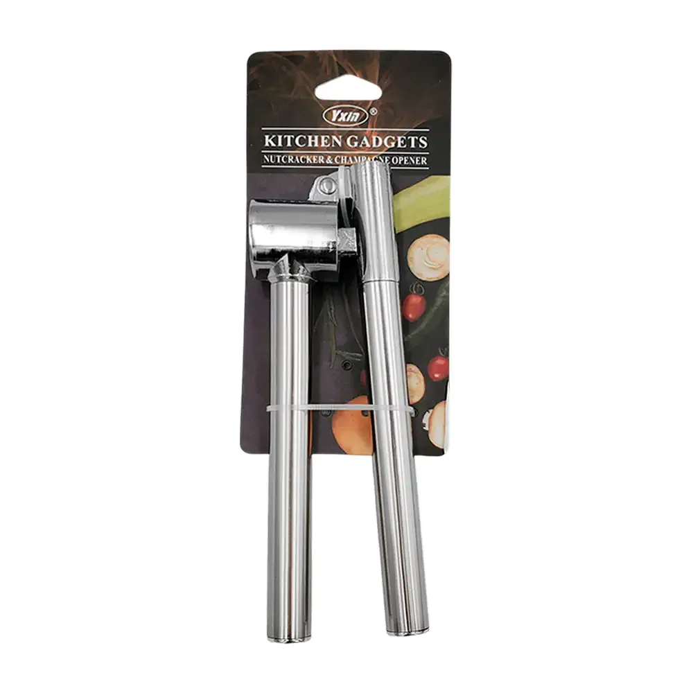 Machacador - prensa manual de acero inoxidable para ajos, 18cm / 1694031