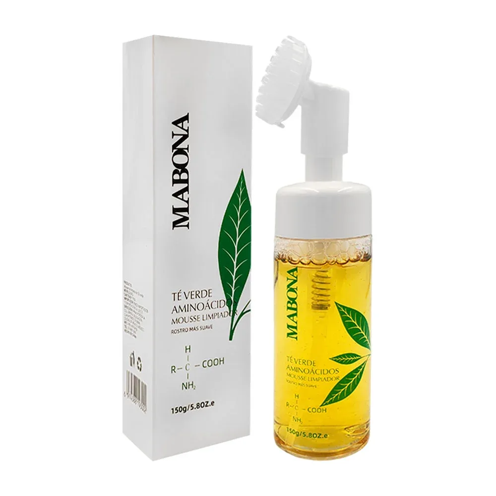 Mousse limpiador facial en espuma mabona con extracto de té verde, 150g / 3002