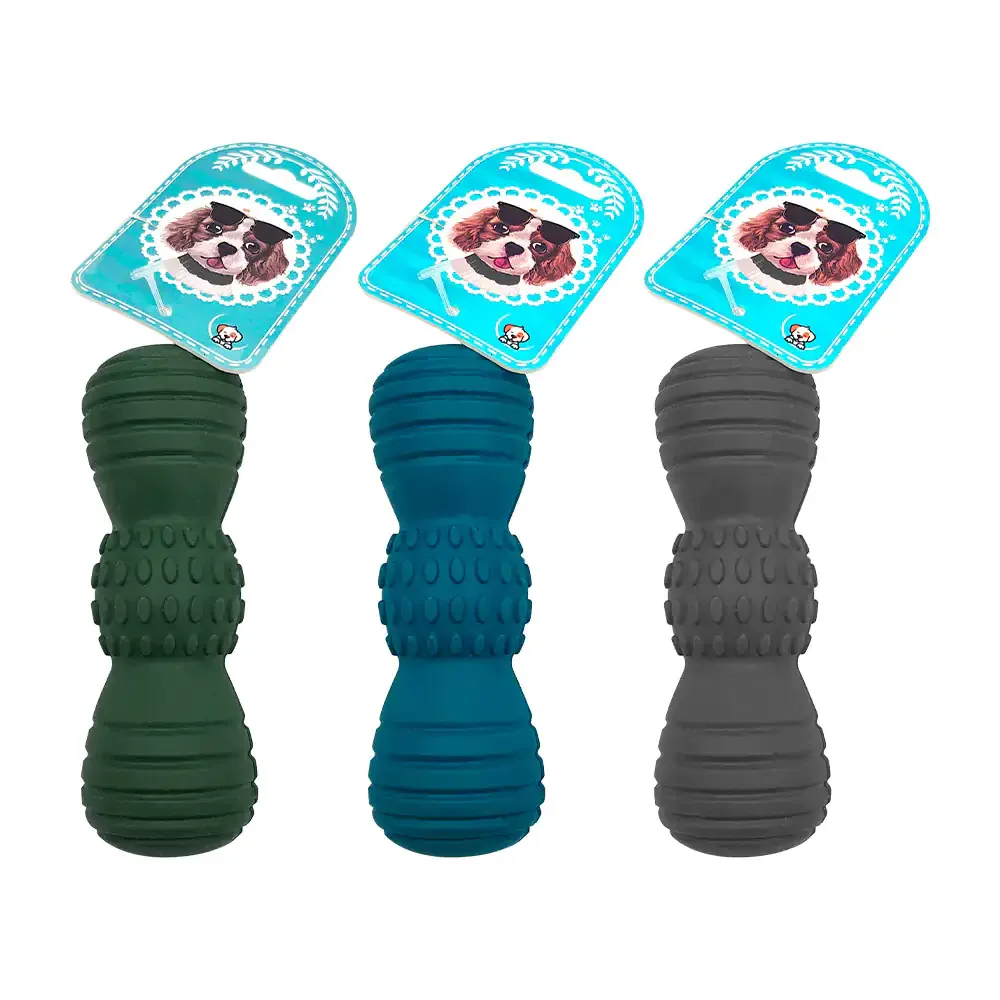 Juguete mordedera para mascota en forma de hueso de 12cm + ranura ideal para colocar premios, variedad