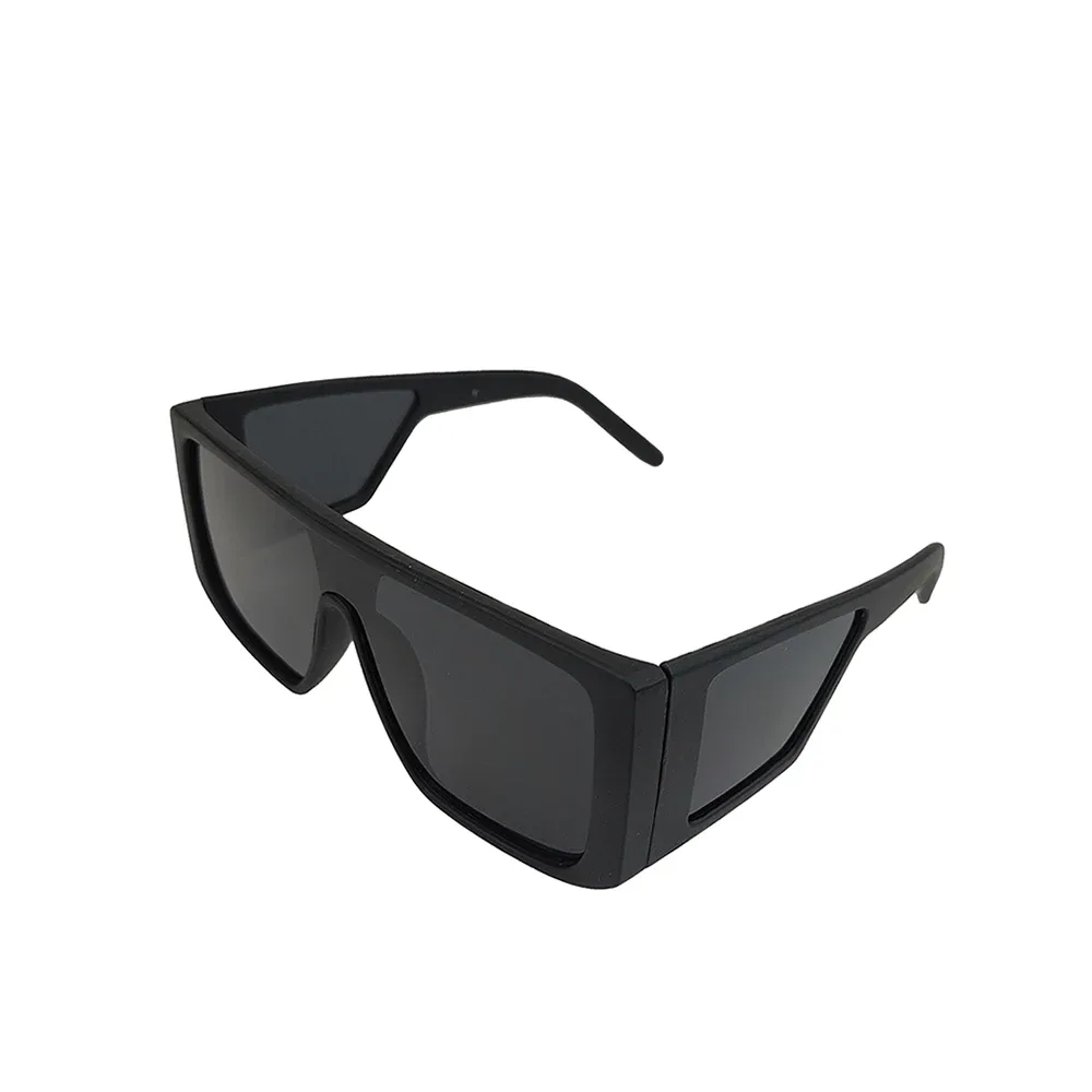 1pza Gafas cuadradas de sol envolventes en color negro mate 3213-1f