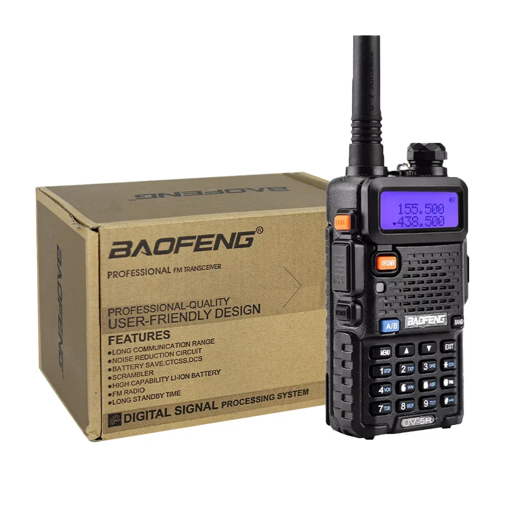 Radio walkie talkie con pantalla digital, 19 teclas + auricular y cargador / baofeng / wc003