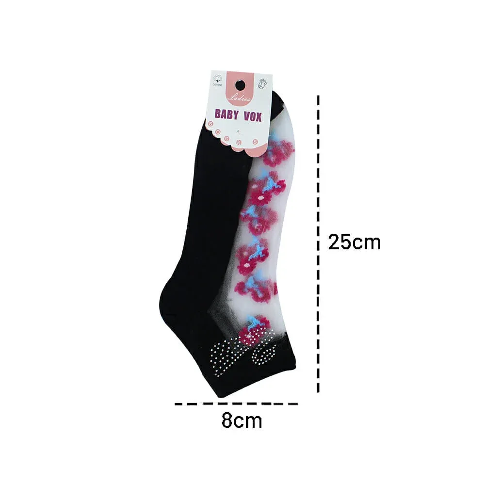 Par de calcetines con pedrería y estampado para dama, variedad de diseños y colores / baby vox / 8830002 / 8610008