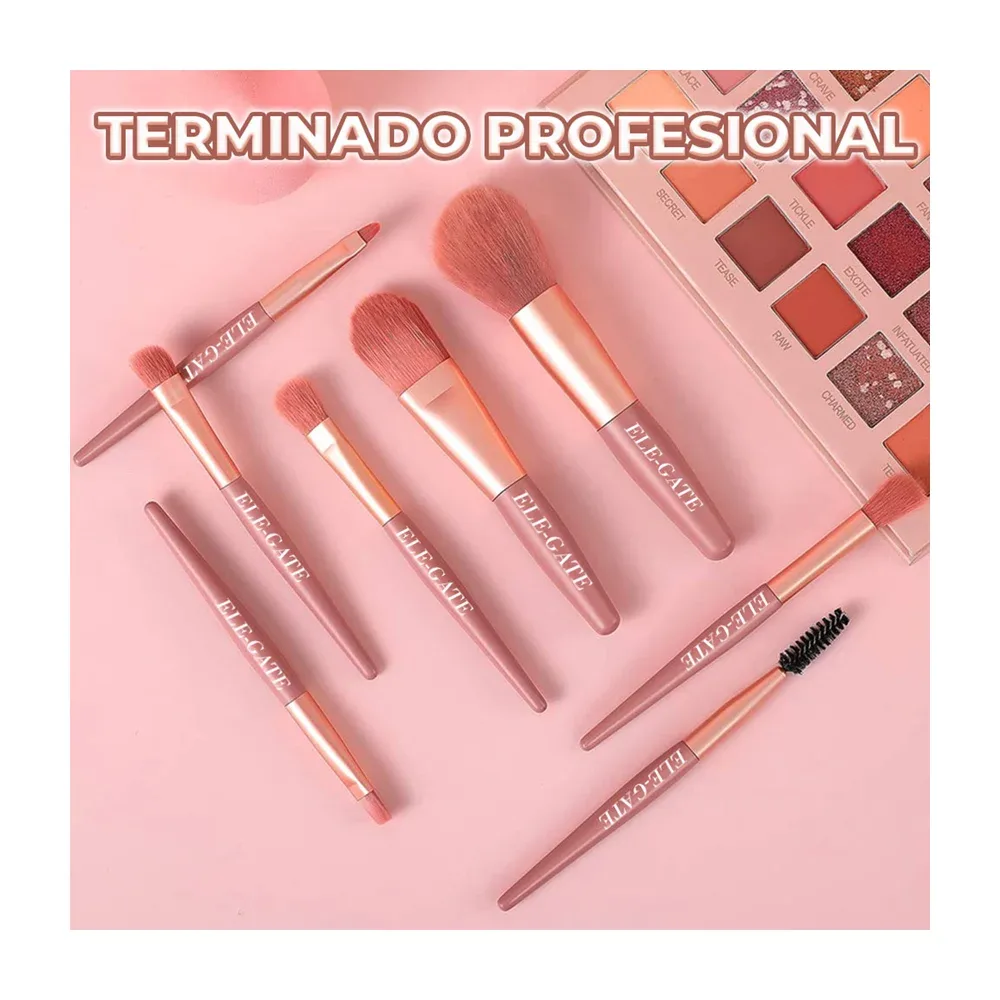 Juego de 8 brochas pequeñas aplicadoras de maquillaje, variedad de colores