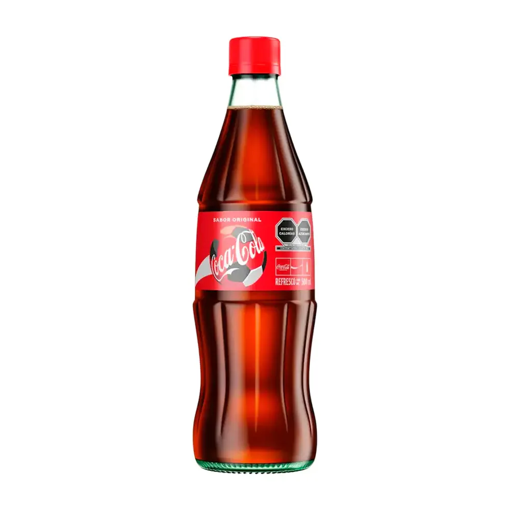 1pza coca cola original de vidrio, 500ml / coc500