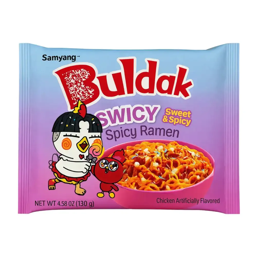 Ramen sopa instantánea buldak con sabor dulce y un toque picante de 130g