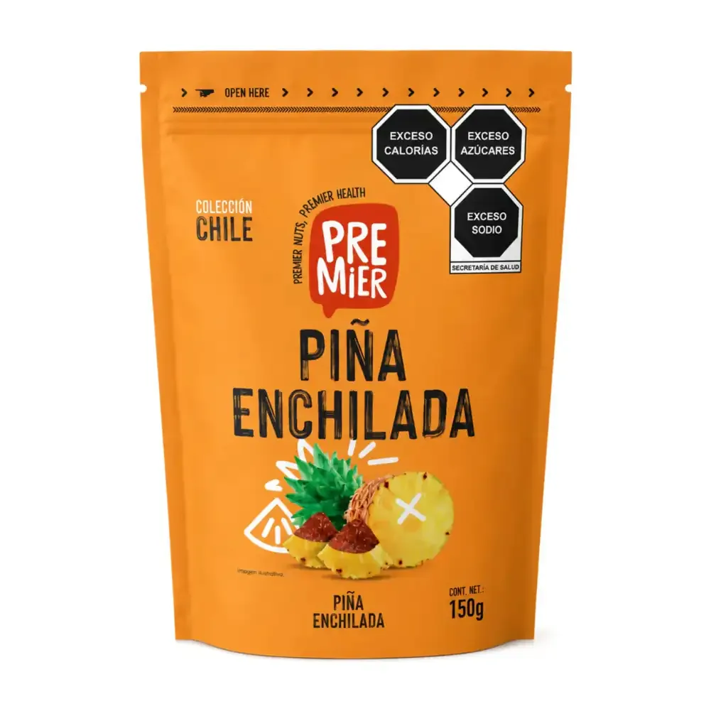 1pza bolsa premier con gomitas sabor piña con chile, 150g / pv-1356