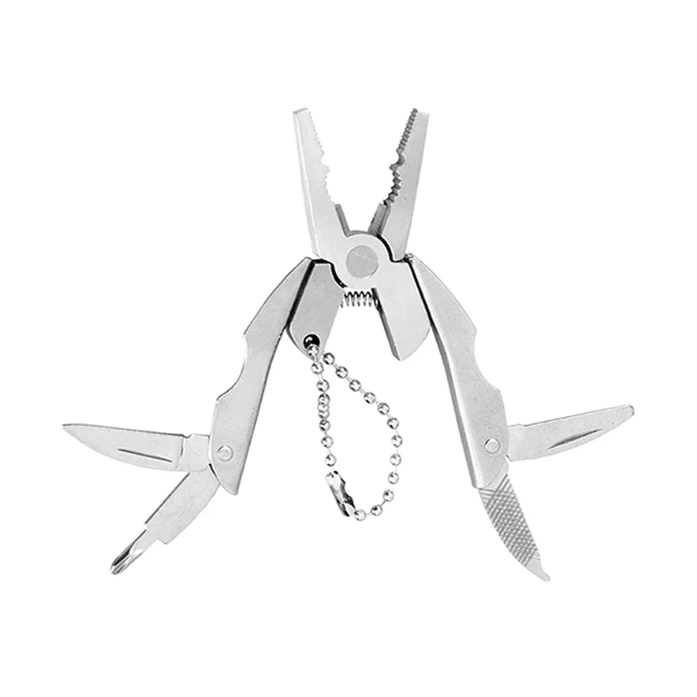 Navaja lion tools con mini pinza y 4 multiherramientas de acero inoxidable / 8591