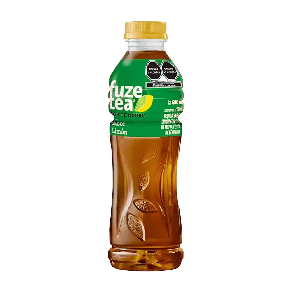 Fuze tea sabor limón con té negro, 600ml / 358885