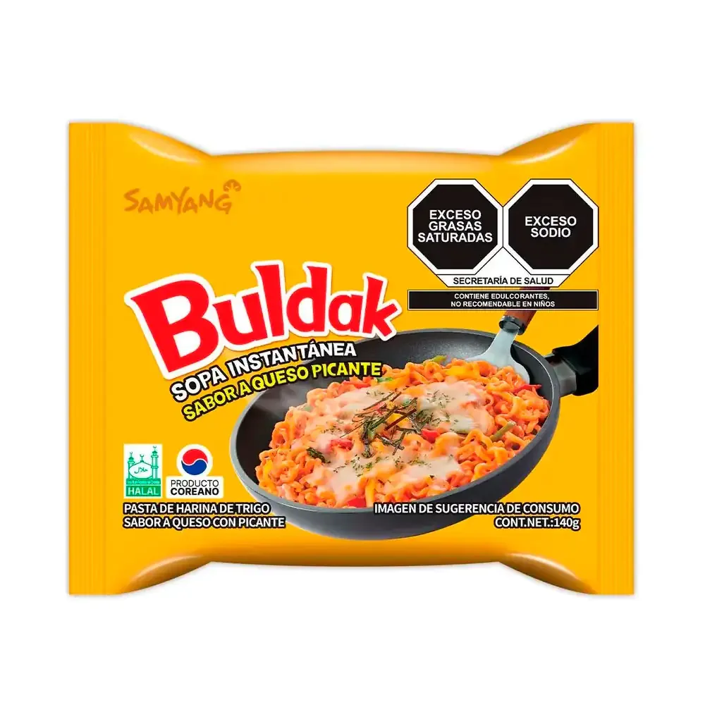 Sopa instantánea buldak con sabor a queso picante, 140g / 113312