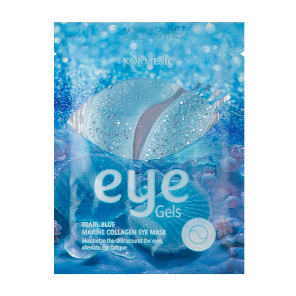 1pza Mascarilla de gel, hidratante con colágeno marino azul perla para ojos, 7.5g / kormesic / kmc96612