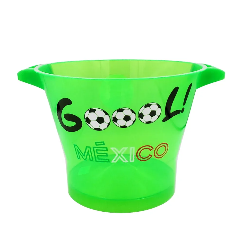 Cubeta de plástico tipo hielera, multifuncional con estampado gol, variedad