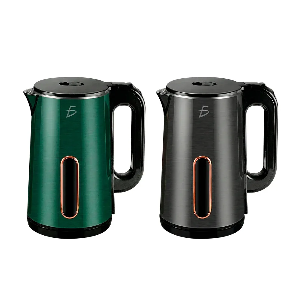 Tetera eléctrica con diseño moderno, 2.5l con sistema silencioso, variedad