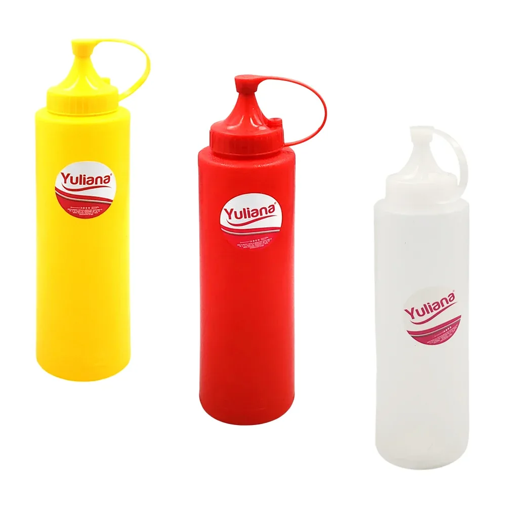 Contenedor para aderezo, de plástico, para ketchup, mostaza o mayonesa / 12oz
