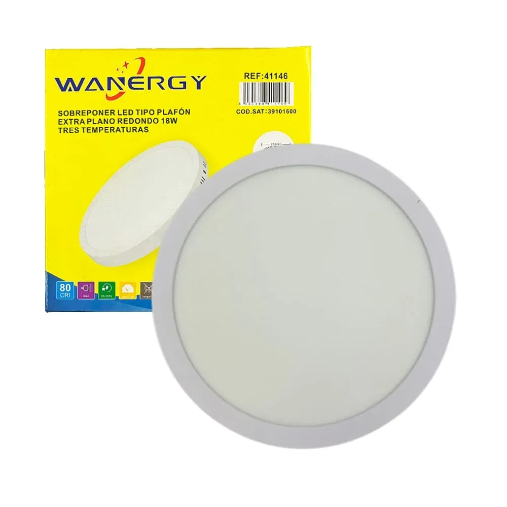 Lámpara led tipo plafón redondo para sobreponer con consumo de 18 watts / 411469