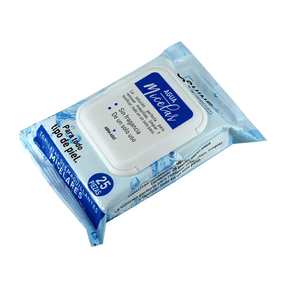 Paquete 25 toallitas desmaquillantes con extracto de agua micelar shine & glow 67261