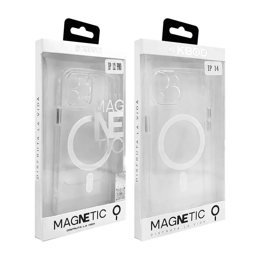 1pza Funda protectora transparente de silicona, con función y decoración de magsafe y protector de cámara, variedad de modelos / kbod / space magnetic / enjoy life