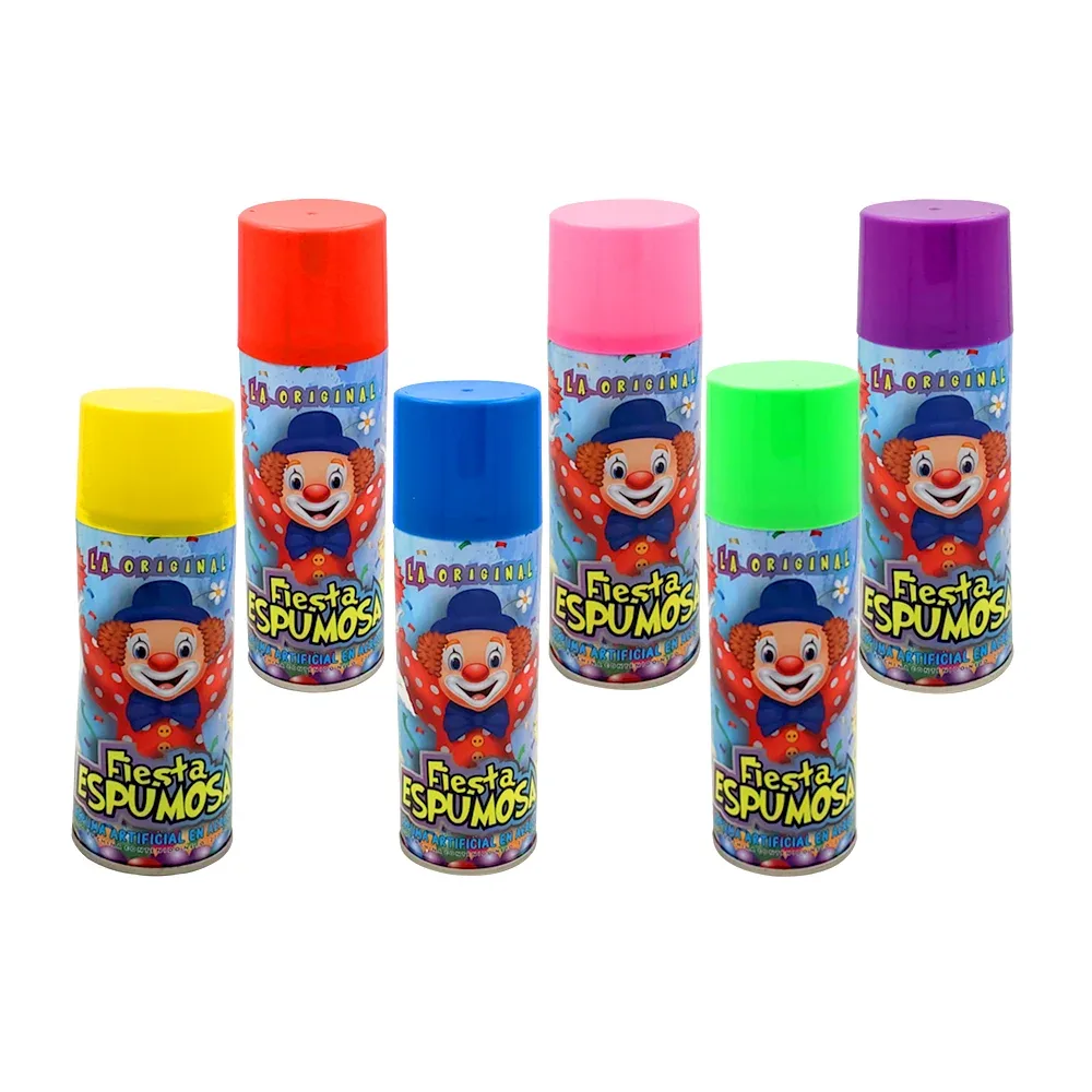 Lata grande de espuma 270ml para fiestas, variedad de colores / fiesta espumosa / lc-0369 / 808274
