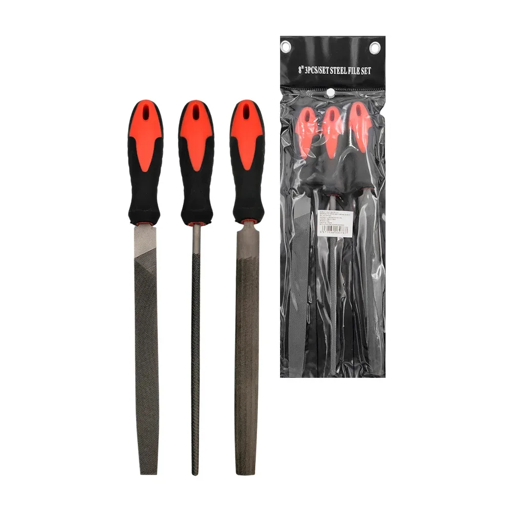 Paquete con 3 limas de acero inoxidable para rebajar madera, 21cm, variedad