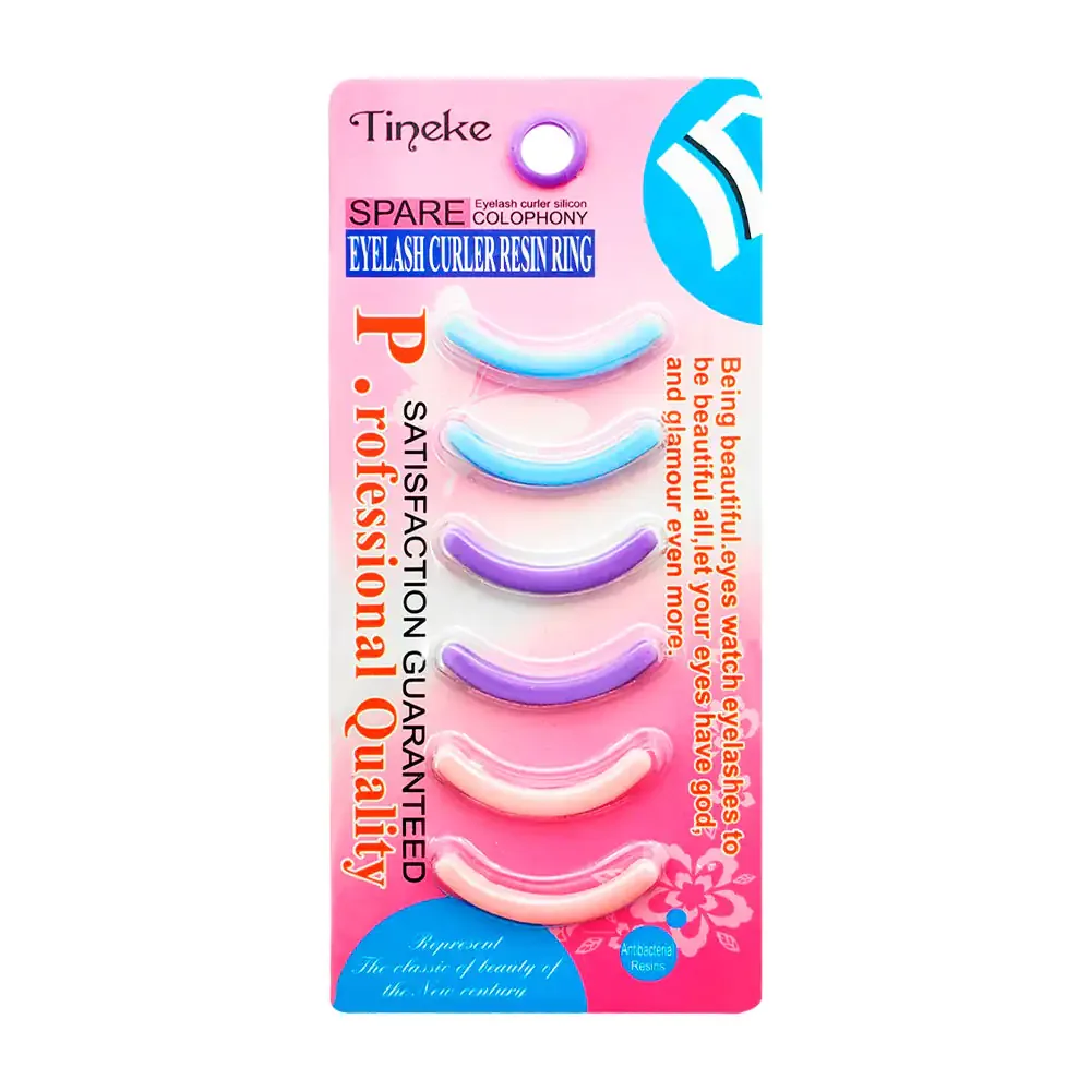 Blíster tineke con 6 repuestos para enchinador de pestañas de diferentes colores