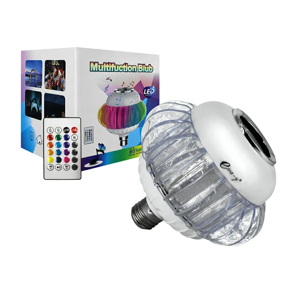 Foco bocina con luz led rgb y control / multifuction blub / R857