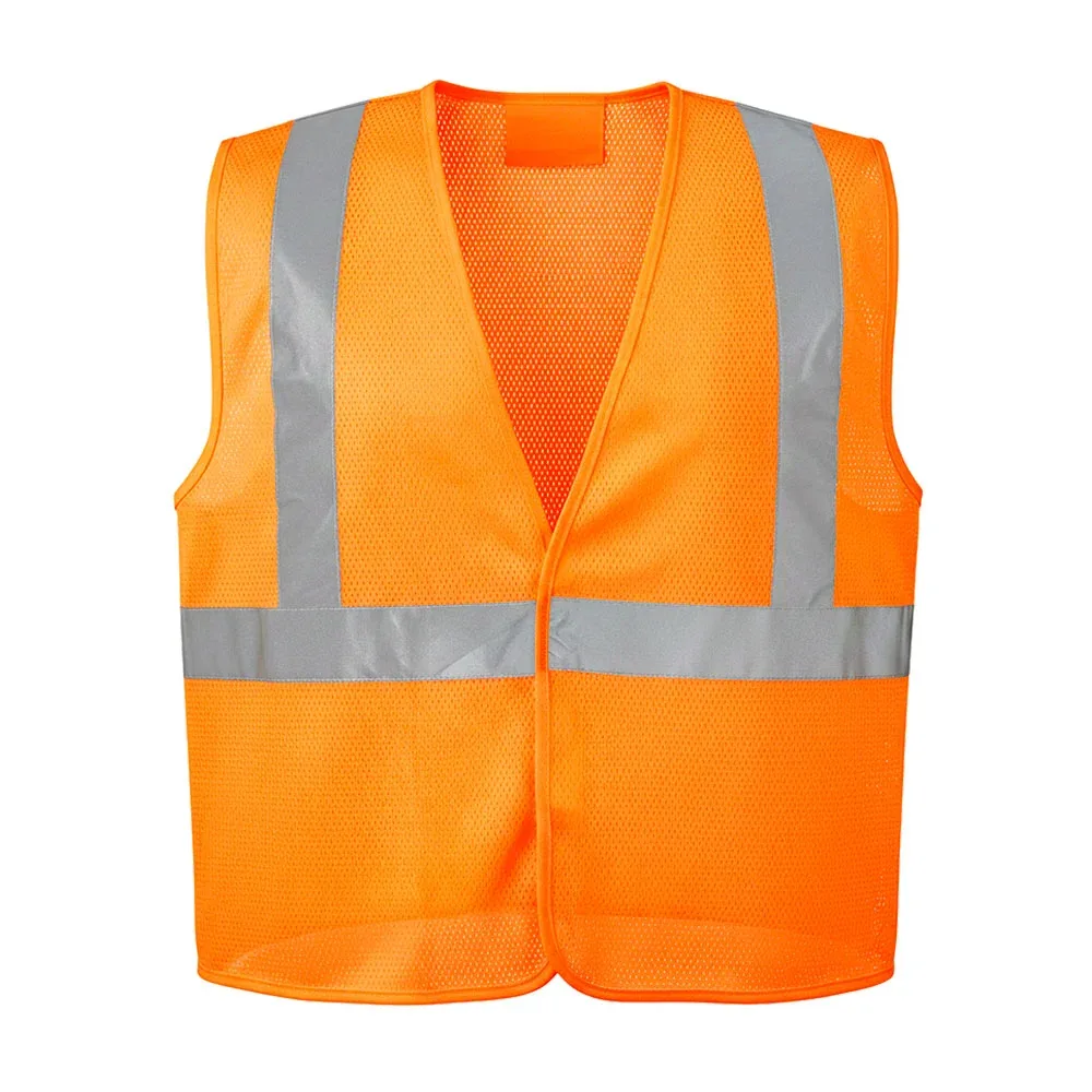 Chaleco unitalla de seguridad naranja con cintas reflejantes-reflectantes