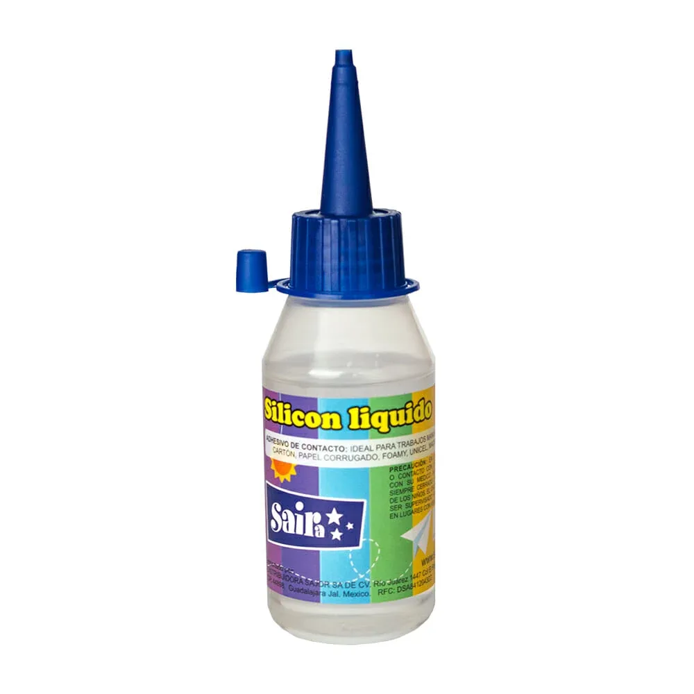 1pza Bote pequeño con silicón líquido transparente 60ml / 630788